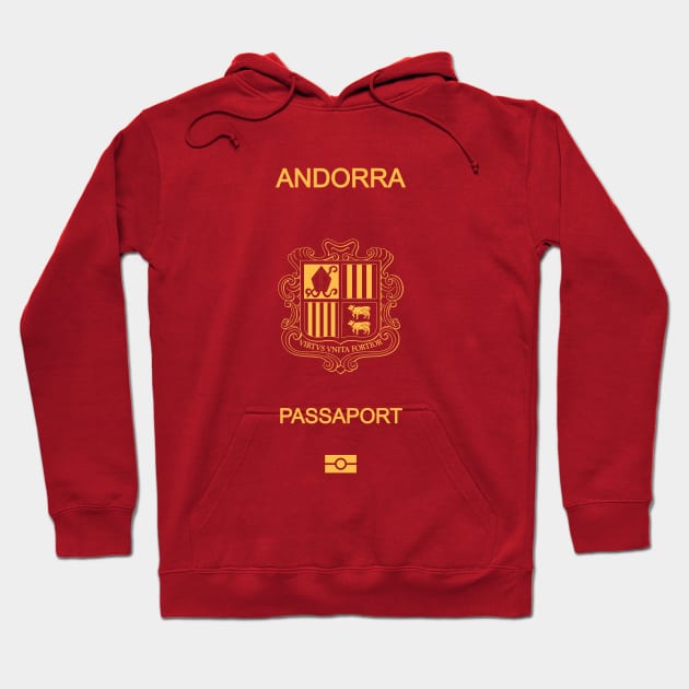 Andorra passport Hoodie by Travellers
